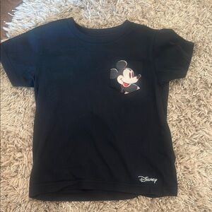Uniqlo Black Kids T-Shirt with Mickey Mouse Design